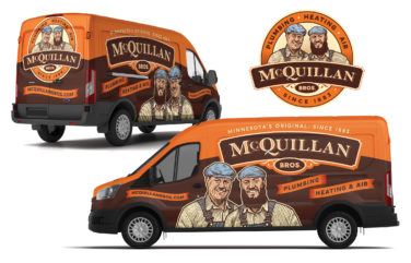 hvac and plumbing truck wrap for McQuillan Bros