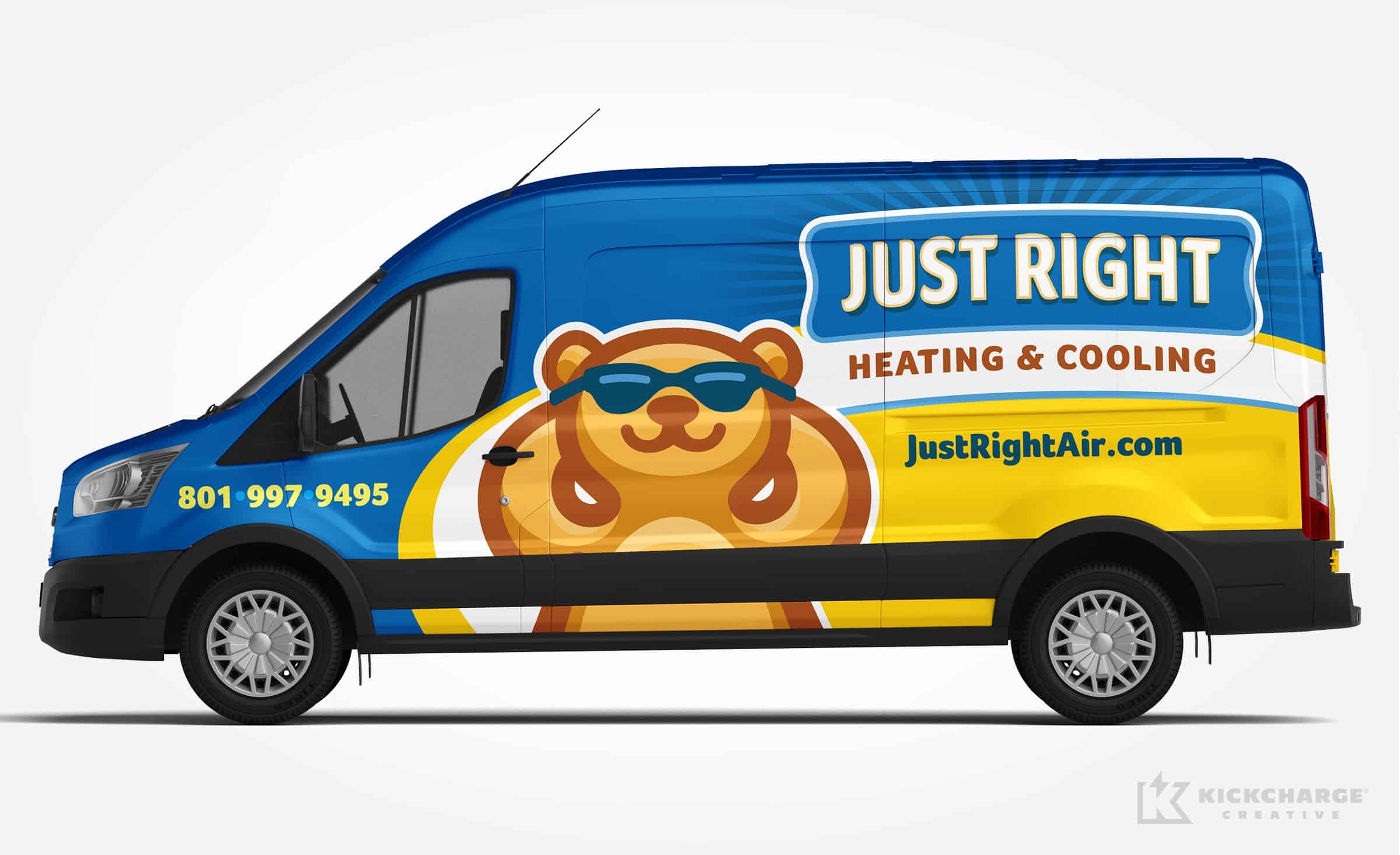 hvac truck wrap for Just Right Heating & Cooling