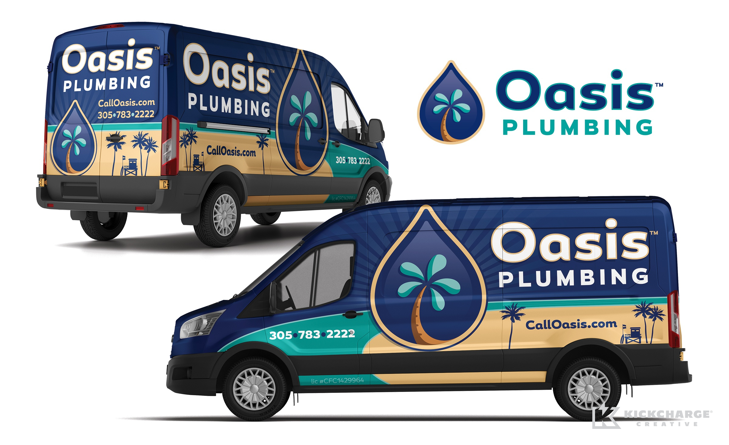 plumbing vehicle wrap for Oasis Plumbing