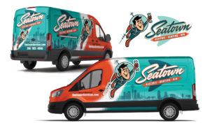 hvac truck wrap for Seatown
