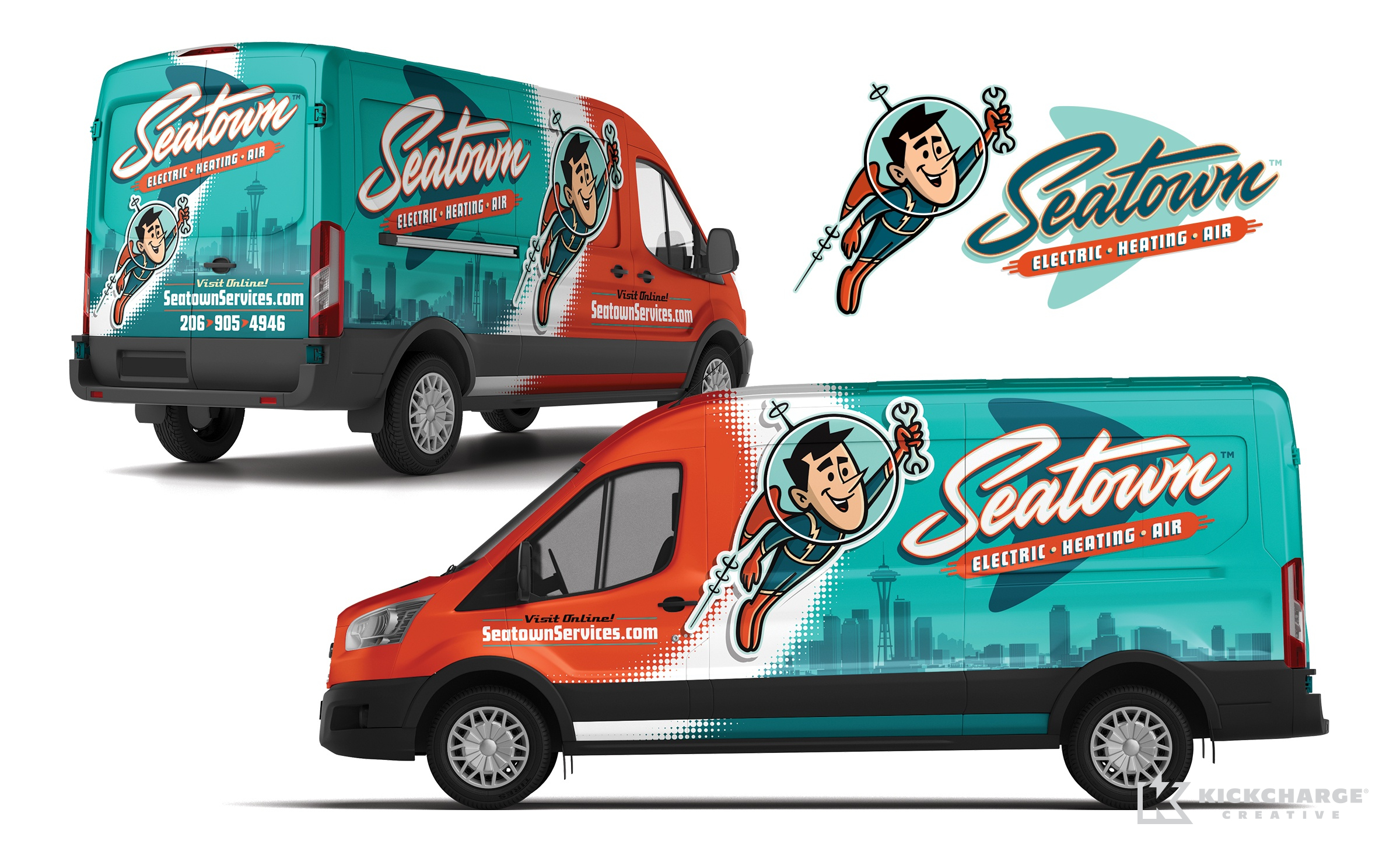 hvac truck wrap for Seatown