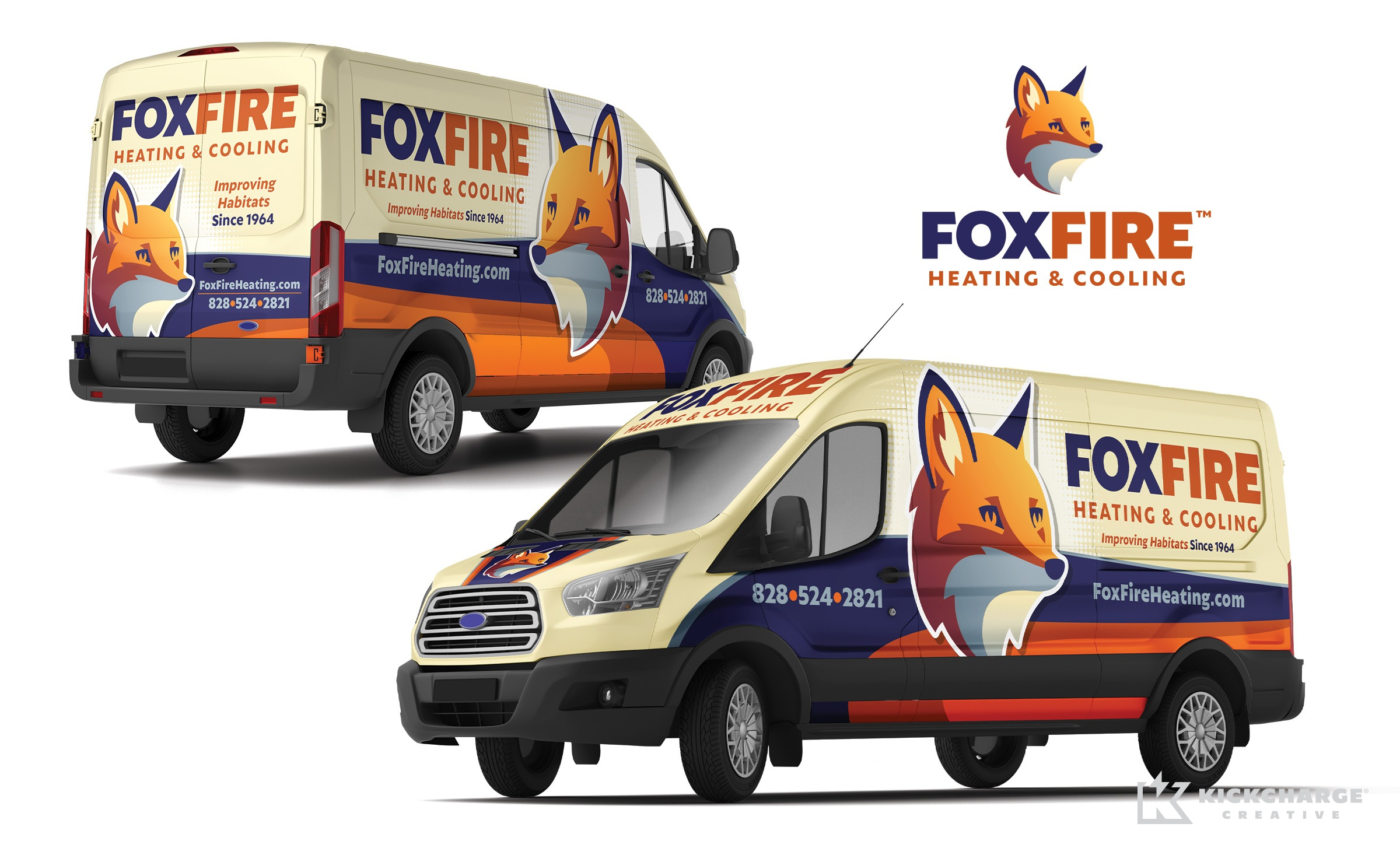 hvac truck wrap for FoxFire Heating & Cooling
