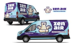 hvac truck wrap for Zen Air Heating & Cooling
