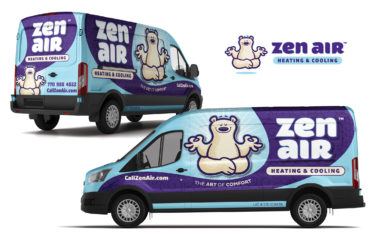 hvac truck wrap for Zen Air Heating & Cooling