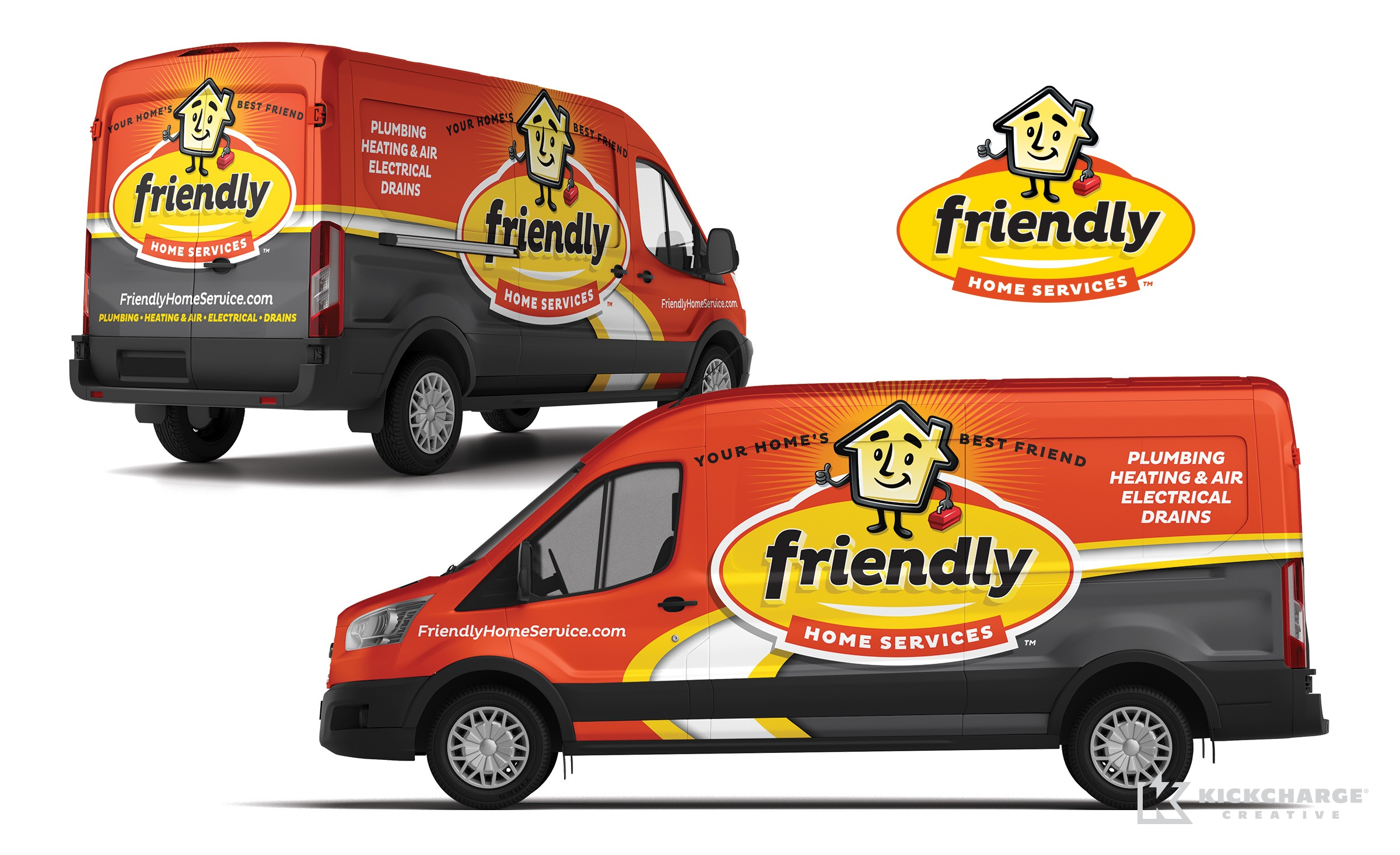 truck wrap for Friendly Home Services