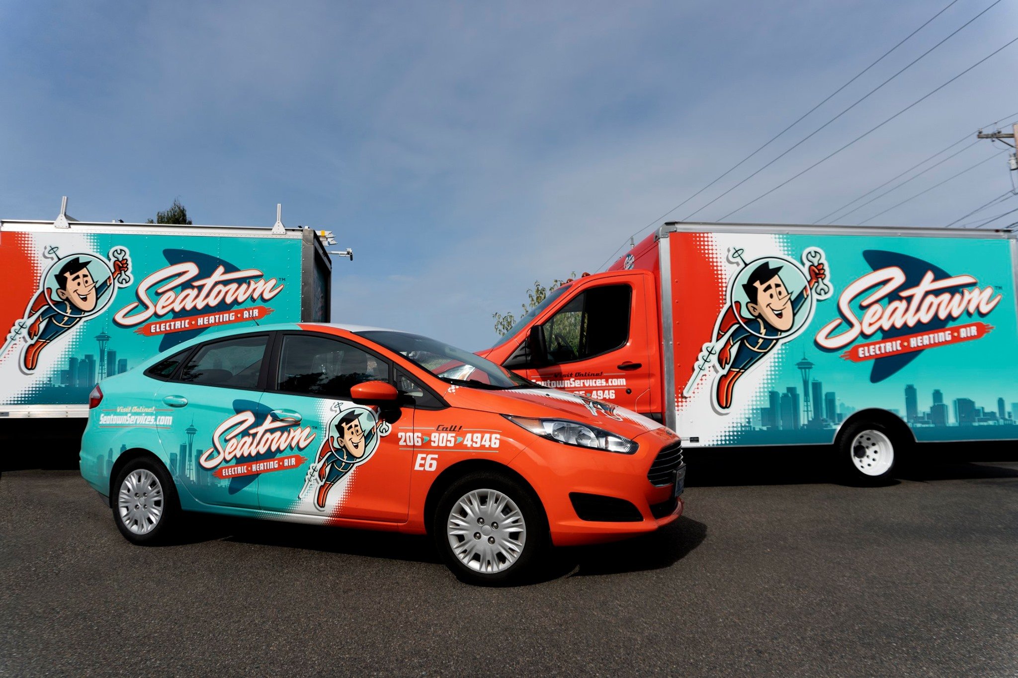 hvac truck wrap for Seatown