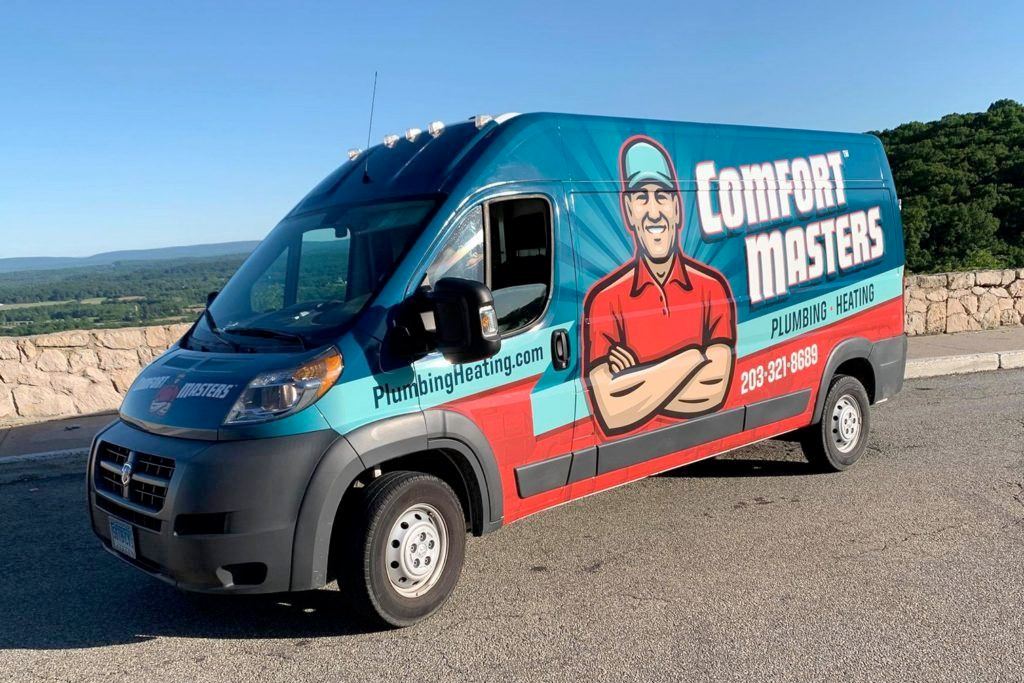 plumbing and hvac truck wrap for Comfort Masters