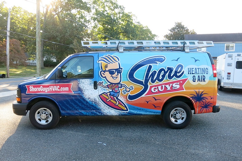 hvac truck wrap for Shore Guys Heating & Air
