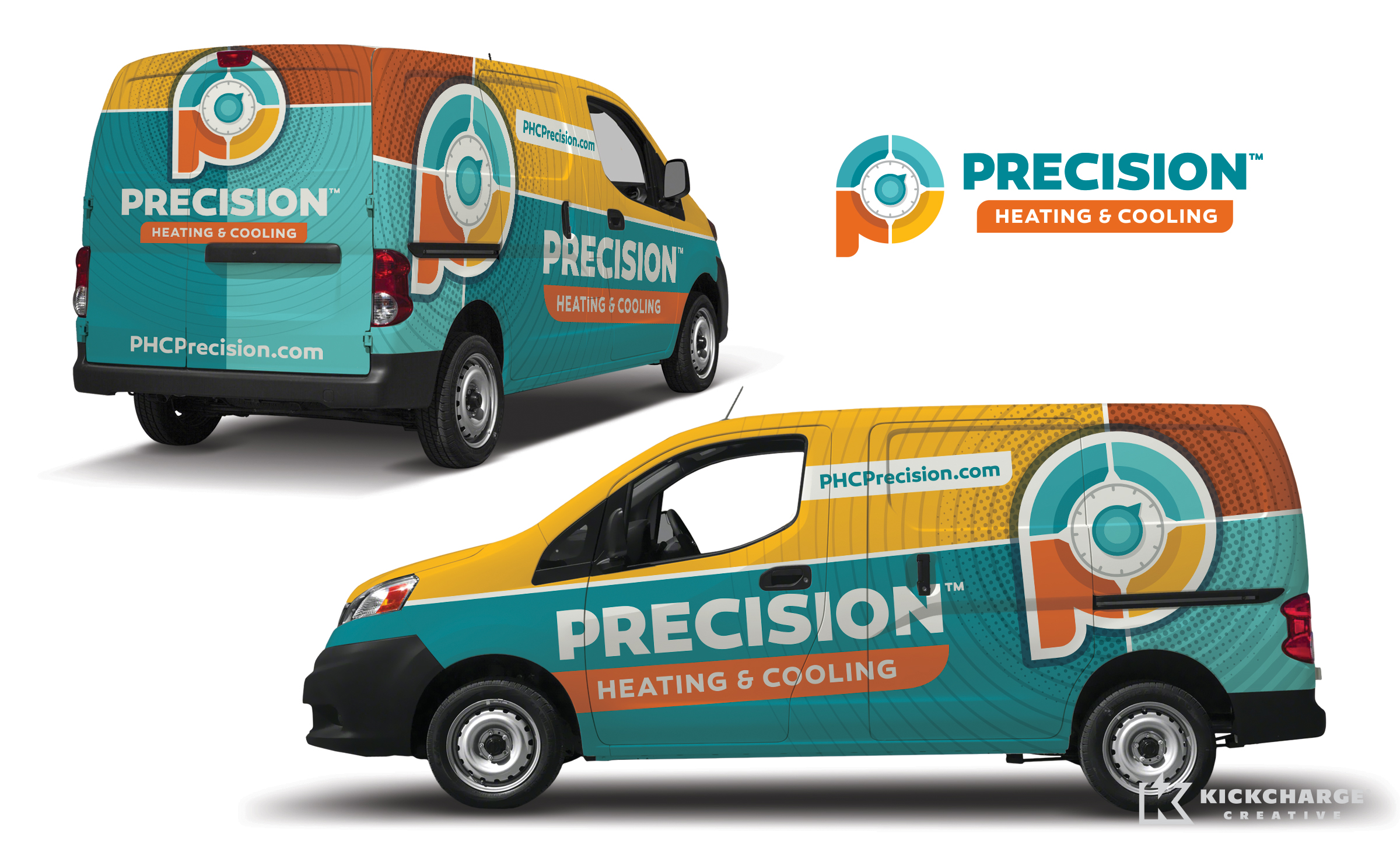 hvac truck wrap for Precision Heating & Cooling