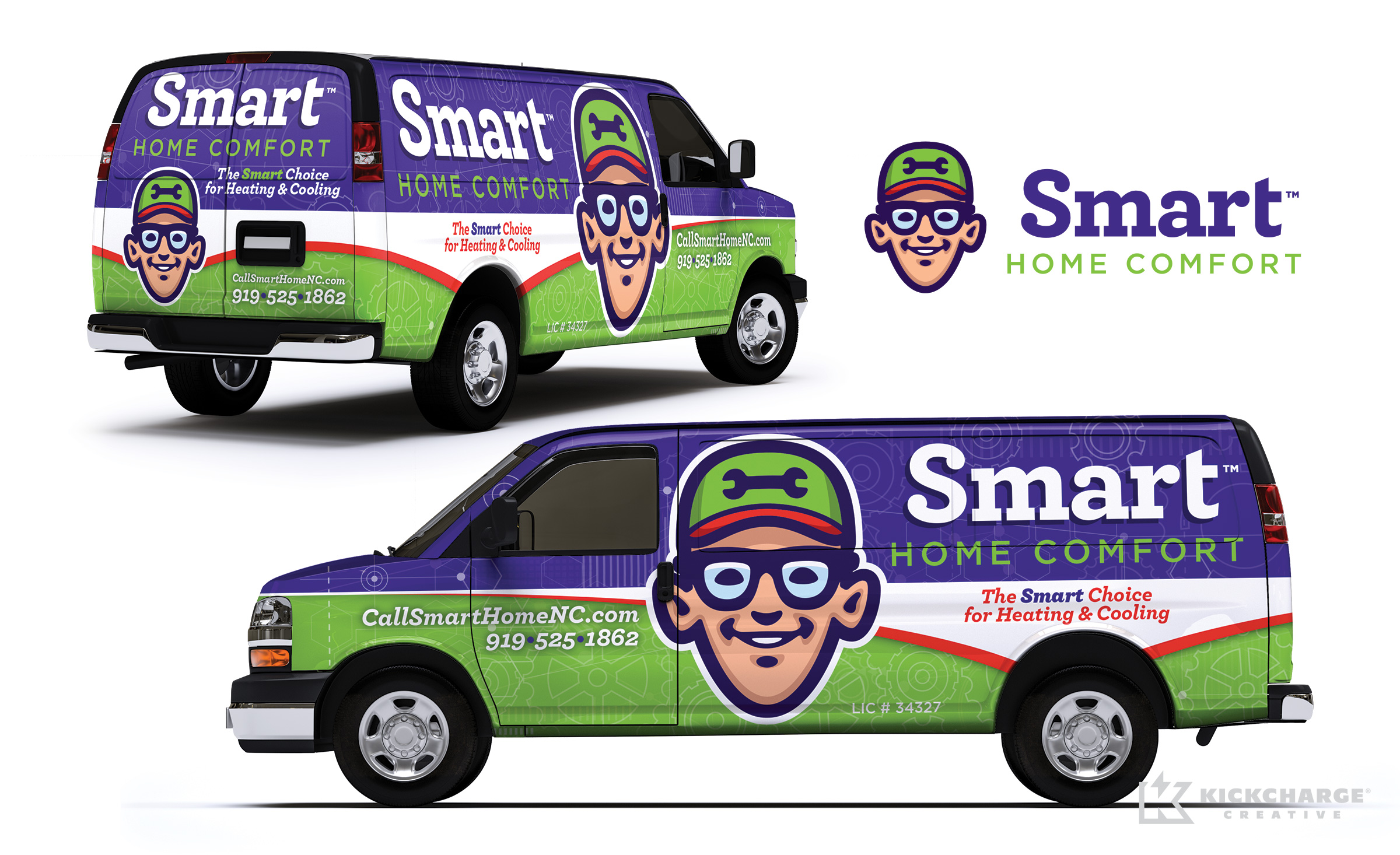 hvac truck wrap for Smart Home Comfort
