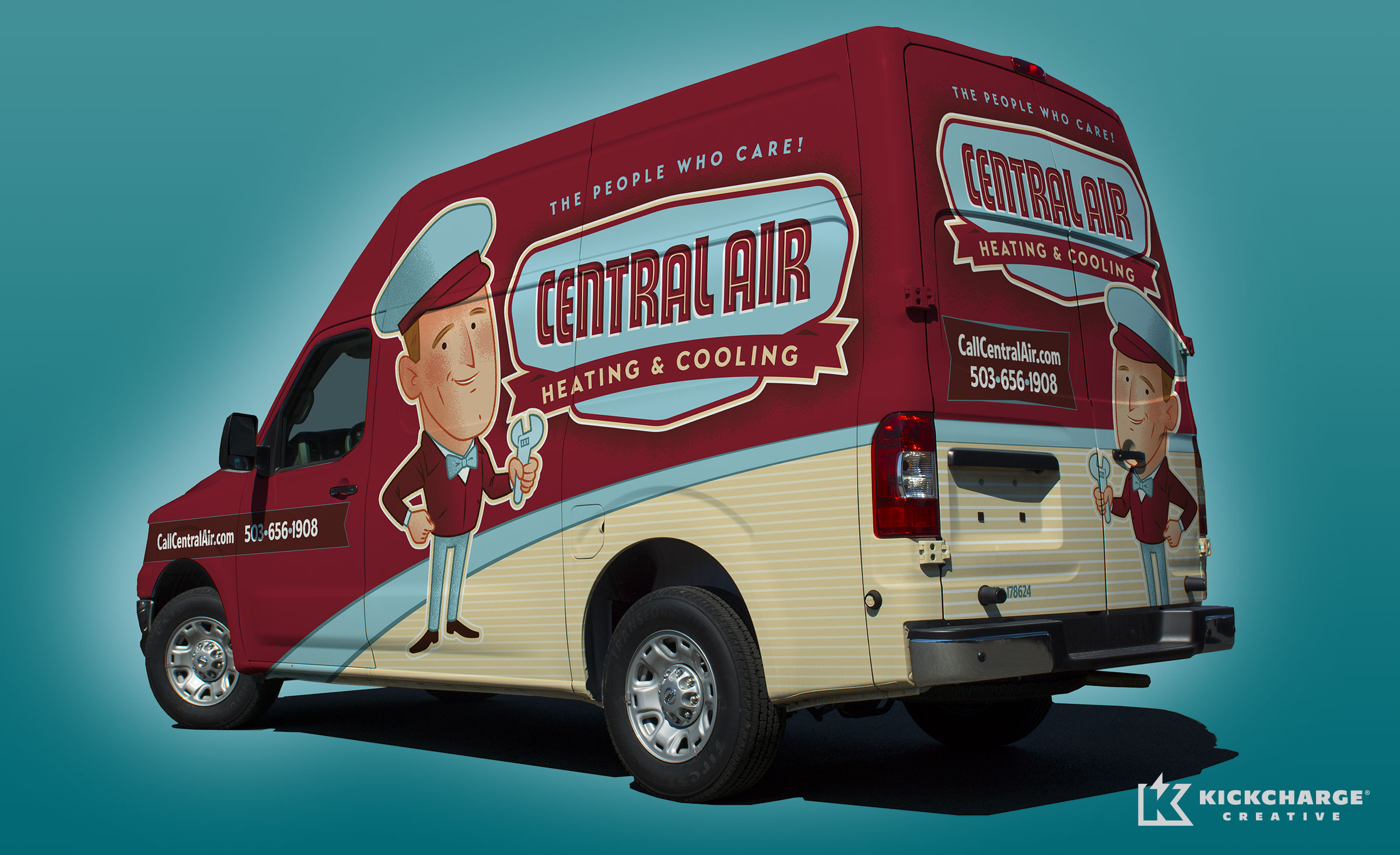 hvac truck wrap for Central Air Heating & Cooling