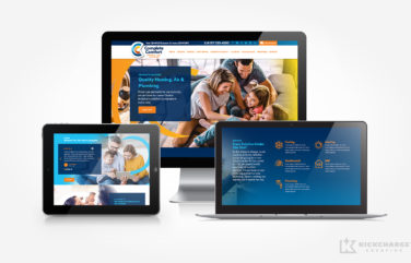 hvac and plumbing website for Complete Comfort