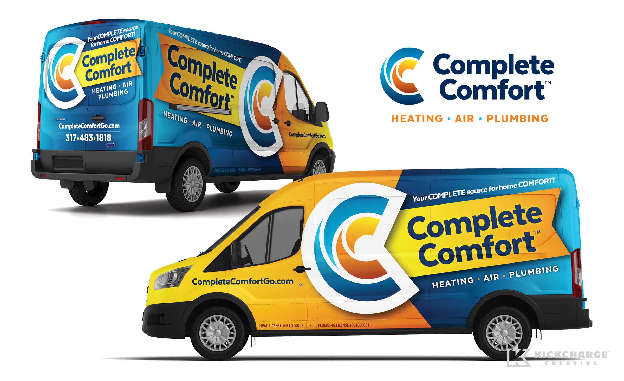 hvac truck wrap for Complete Comfort