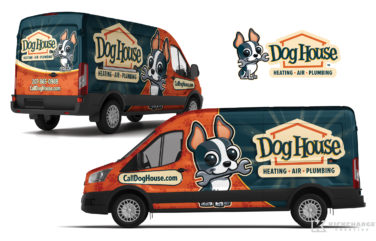hvac truck wrap for Dog House