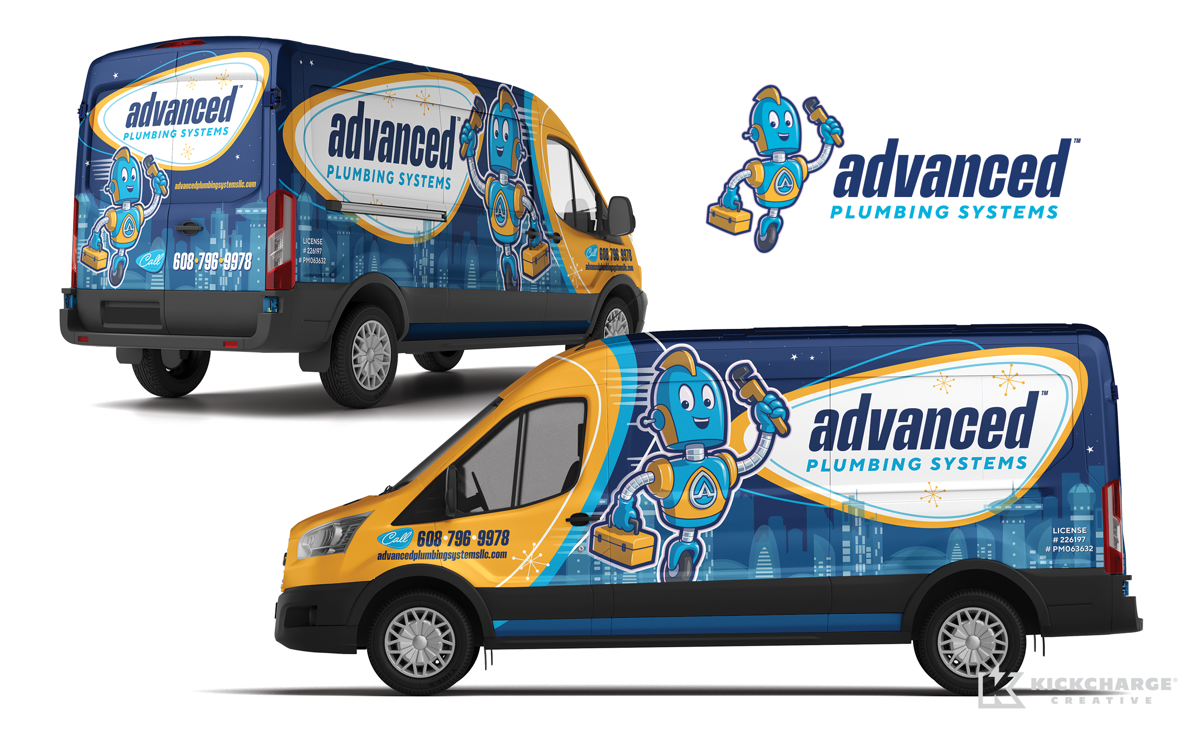 plumbing truck wrap for Advanced Plumbing Systems Truck Wrap