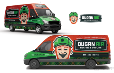 hvac truck wrap for Dugan Air