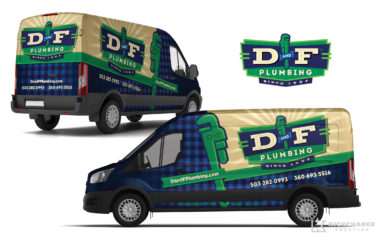 plumbing truck wrap for D And F Plumbing
