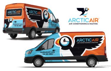 hvac truck wrap for Arctic Air