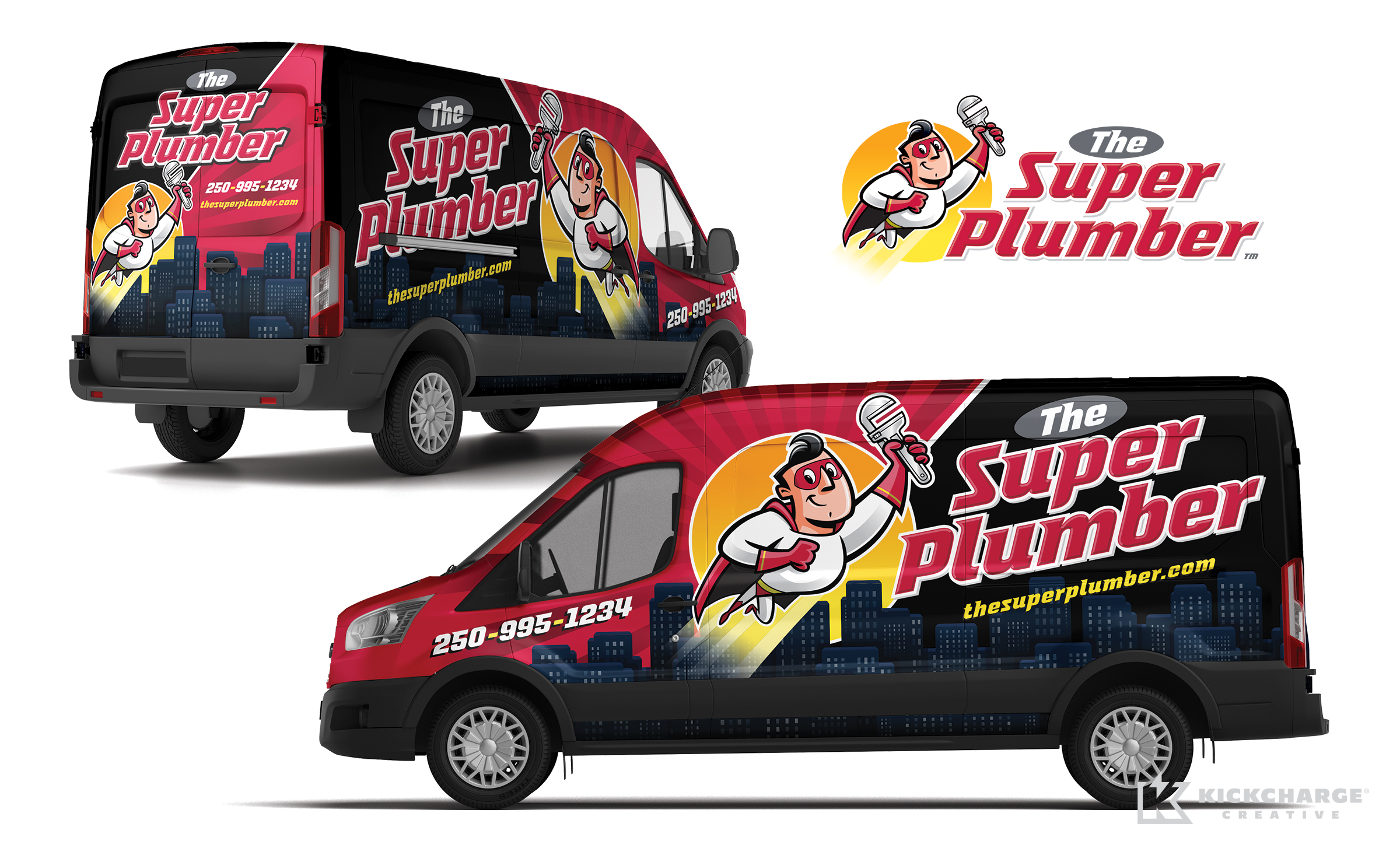 plumbing truck wrap for the super plumber