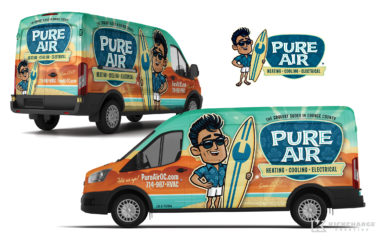 hvac truck wrap for Pure Air