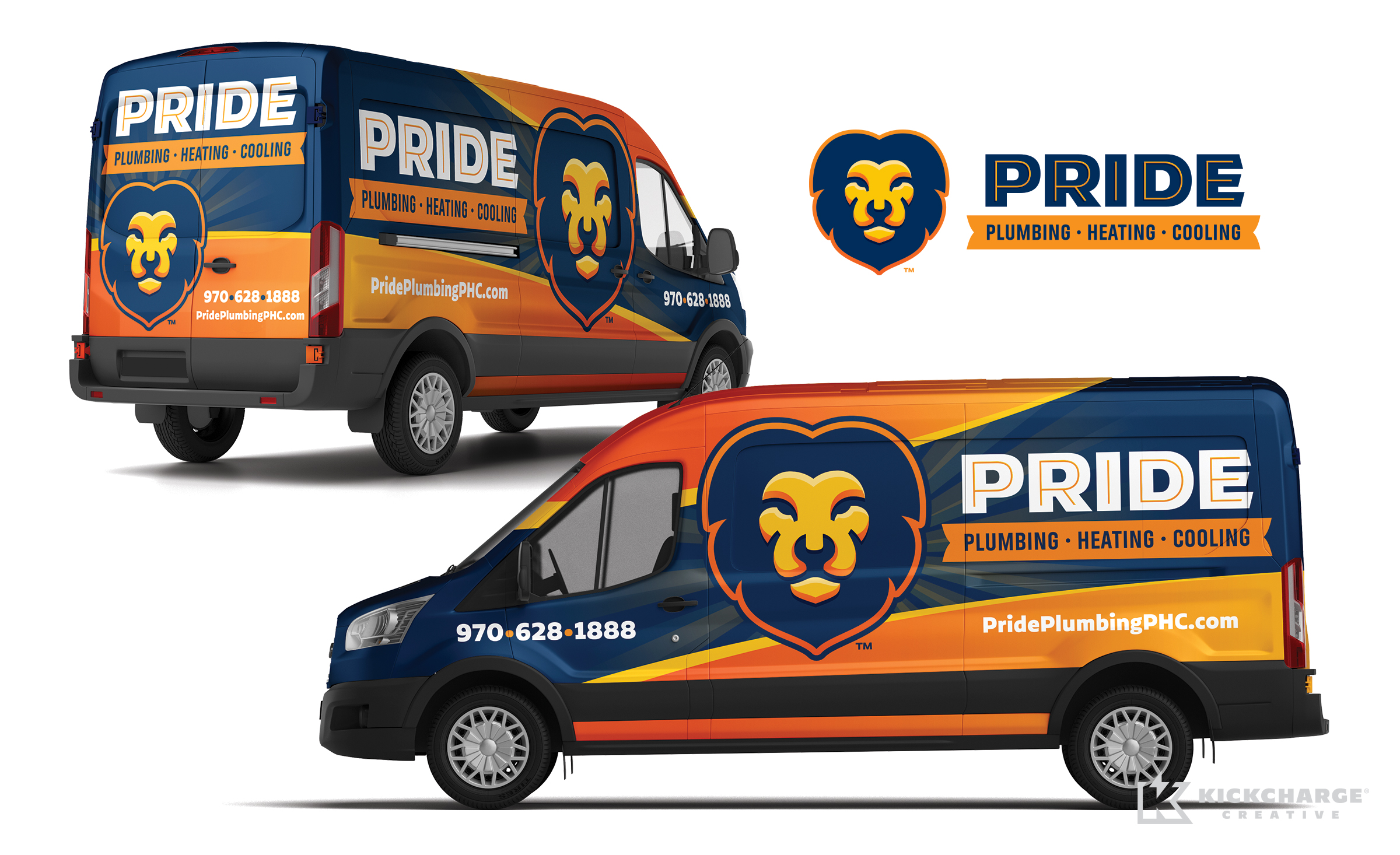 hvac and plumbing truck wrap for Pride Plumbing, Heating & Cooling