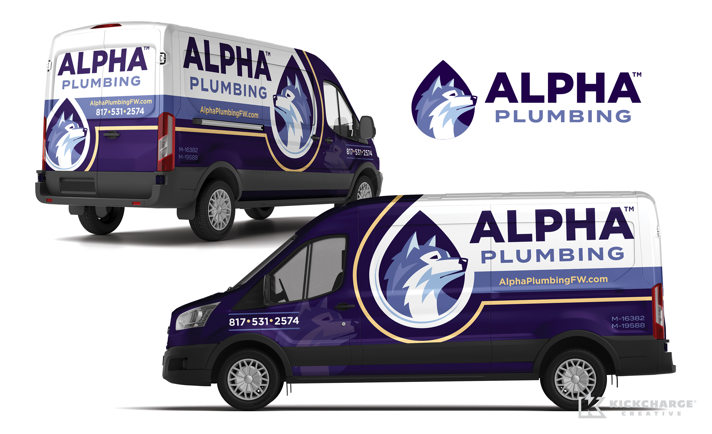 plumbing truck wrap for Alpha Plumbing