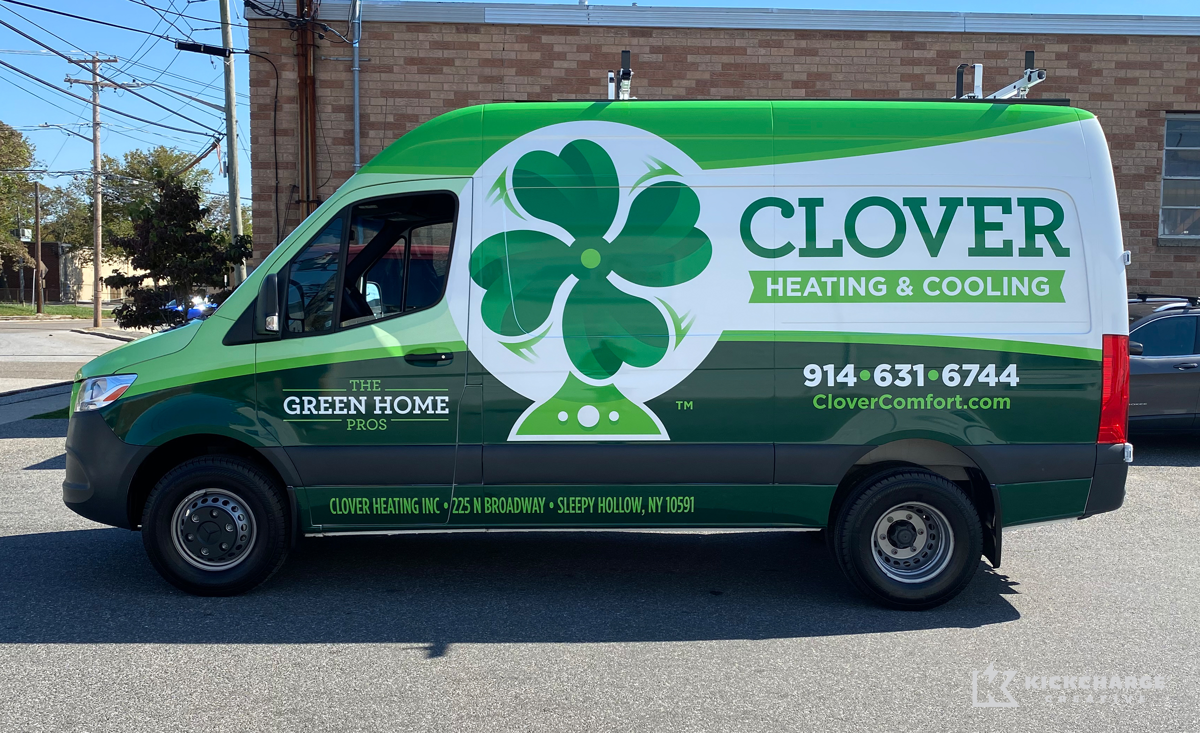 hvac truck wrap for Clover Heating & Cooling