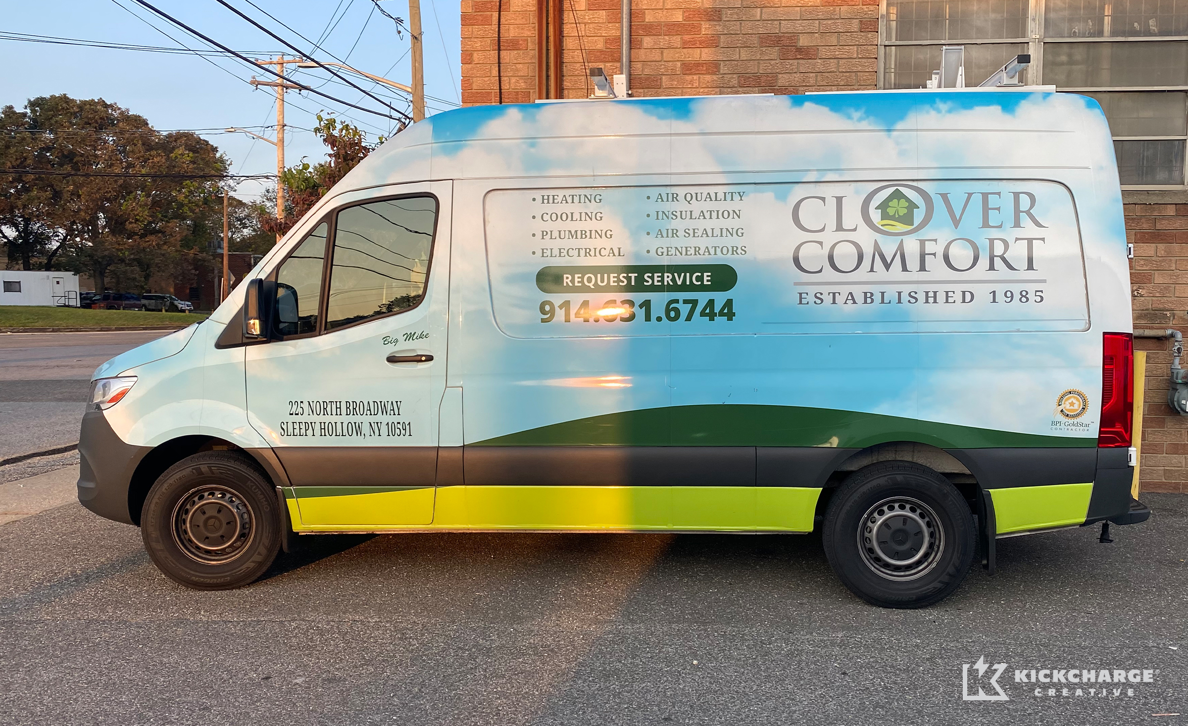 hvac truck wrap for Clover Heating & Cooling