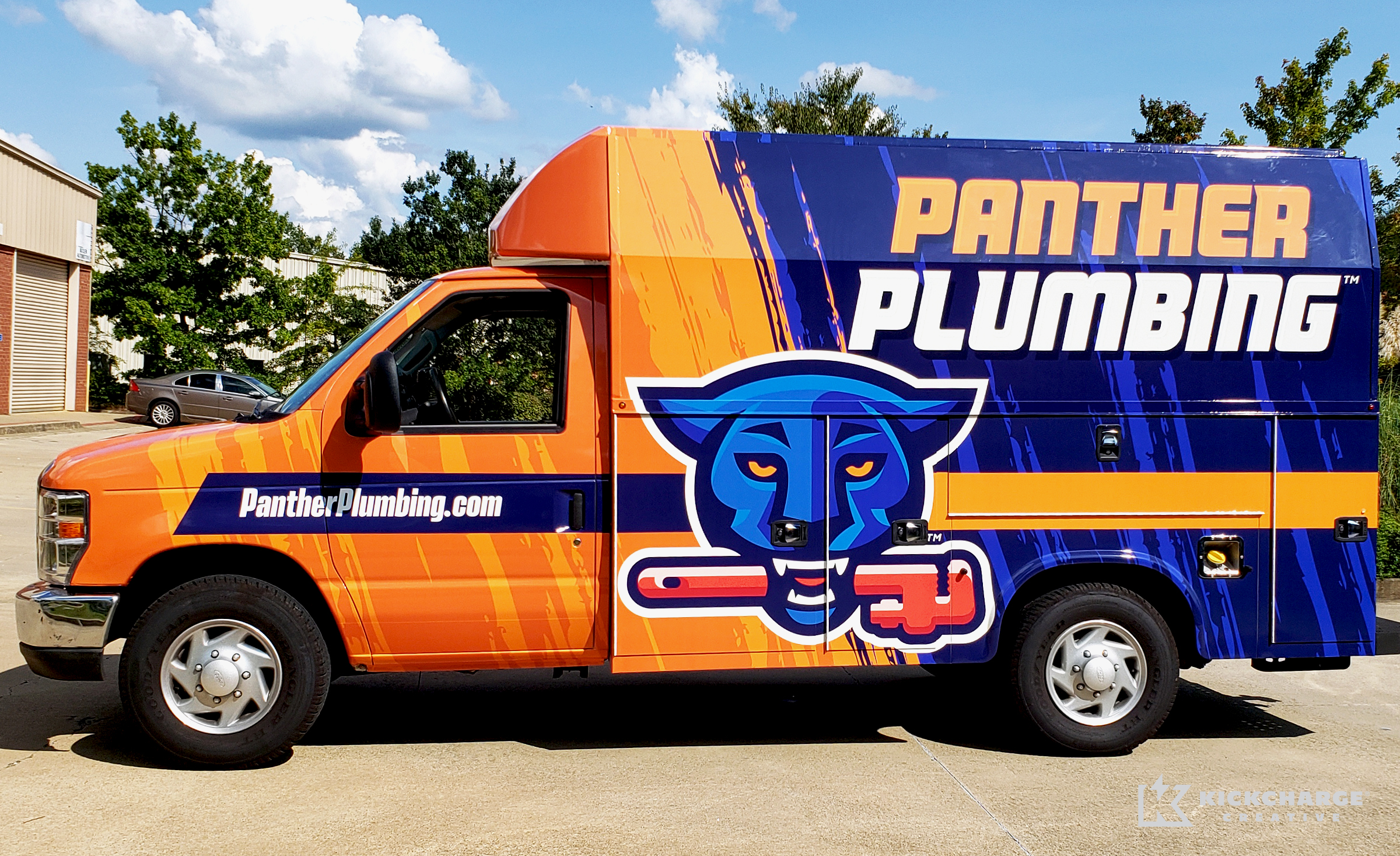 plumbing truck wrap for Panther Plumbing