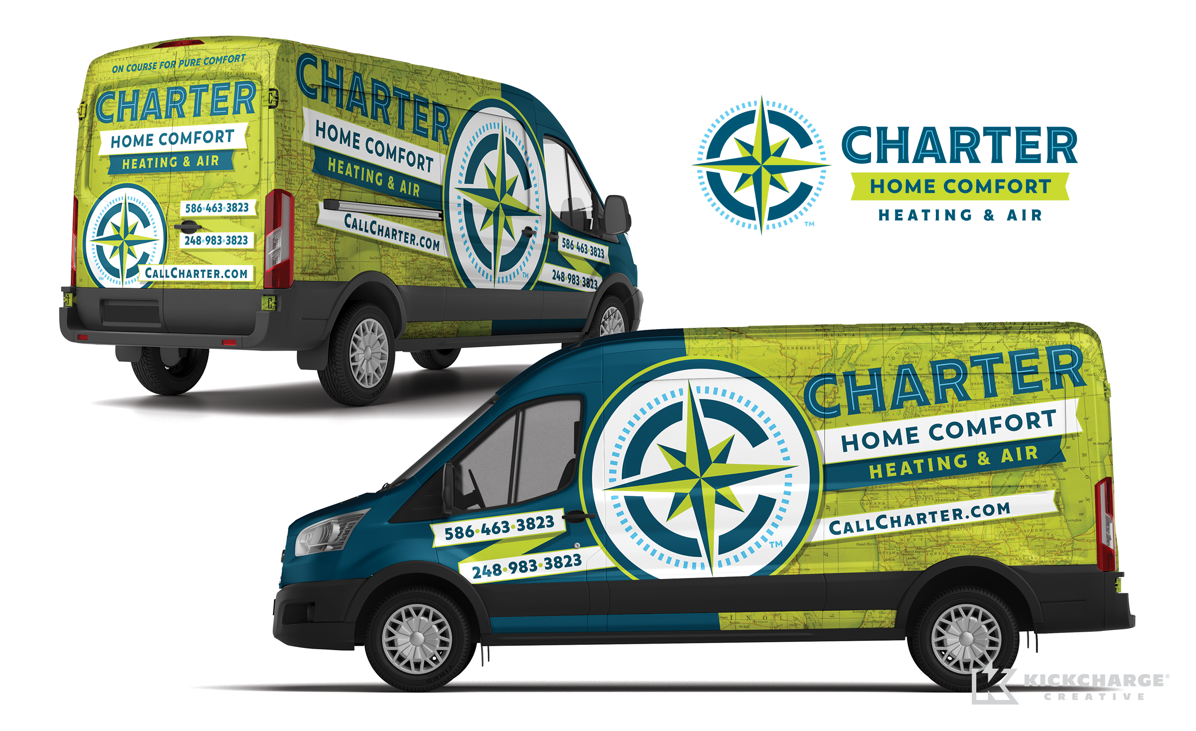 hvac truck wrap for Charter Home Comfort