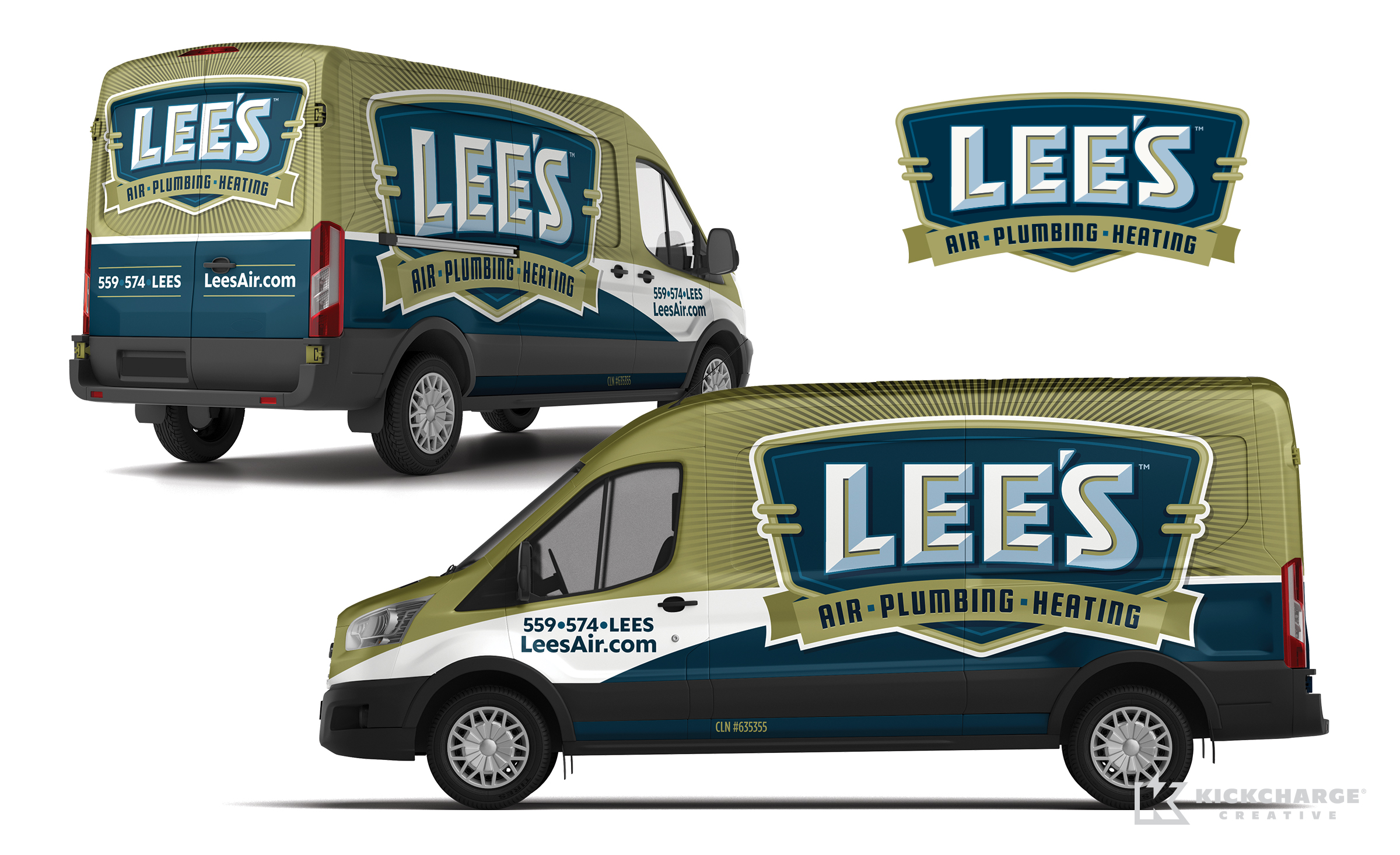 hvac and plumbing truck wrap for Lee's Air, Plumbing & Heating