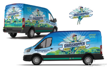 hvac truck wrap for Grasshopper Heating & Cooling