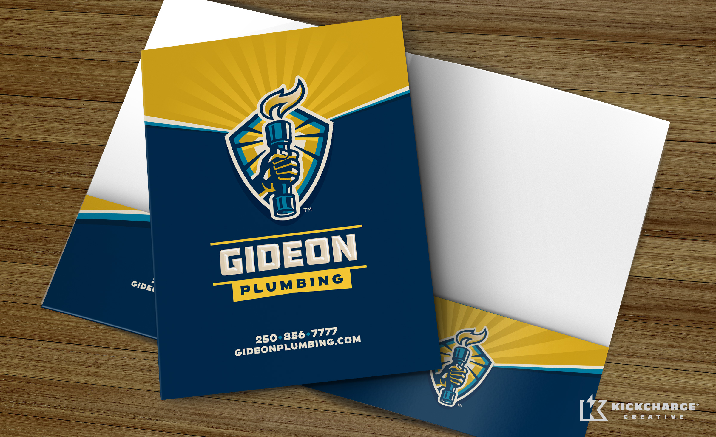 stationery design for Gideon Plumbing