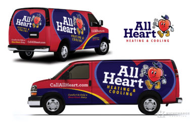 hvac truck wrap and naming for All Heart Heating & Cooling