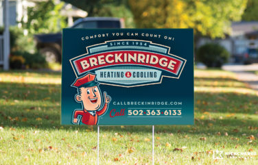 hvac yard sign for Breckinridge Heating & Cooling