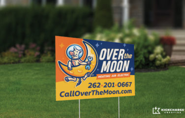 yard sign for Over the Moon