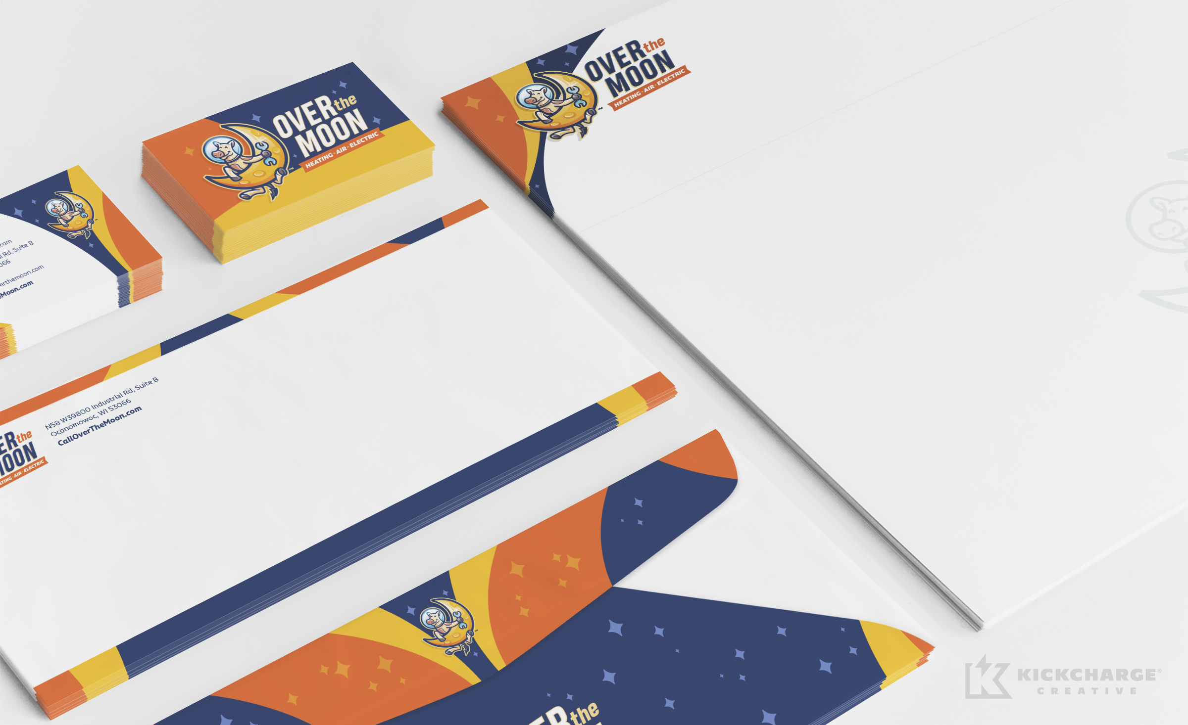 HVAC stationery for Over the Moon