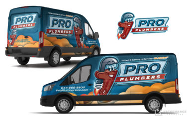 plumbing truck wrap for Pro Plumbers