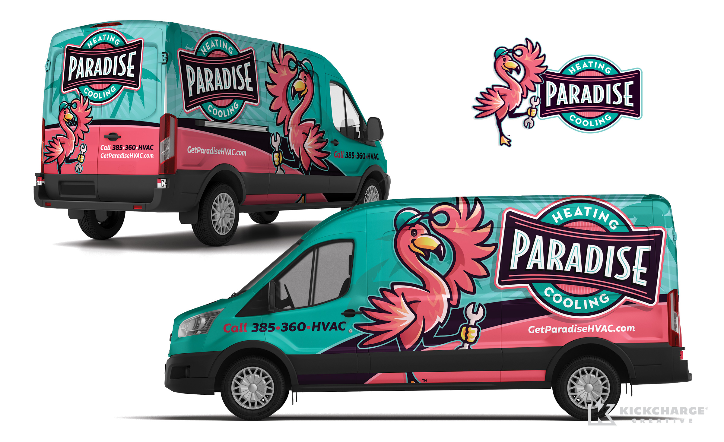hvac truck wrap for Paradise Heating & Cooling