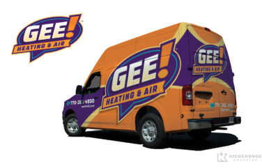 hvac truck wrap for Gee! Heating & Air