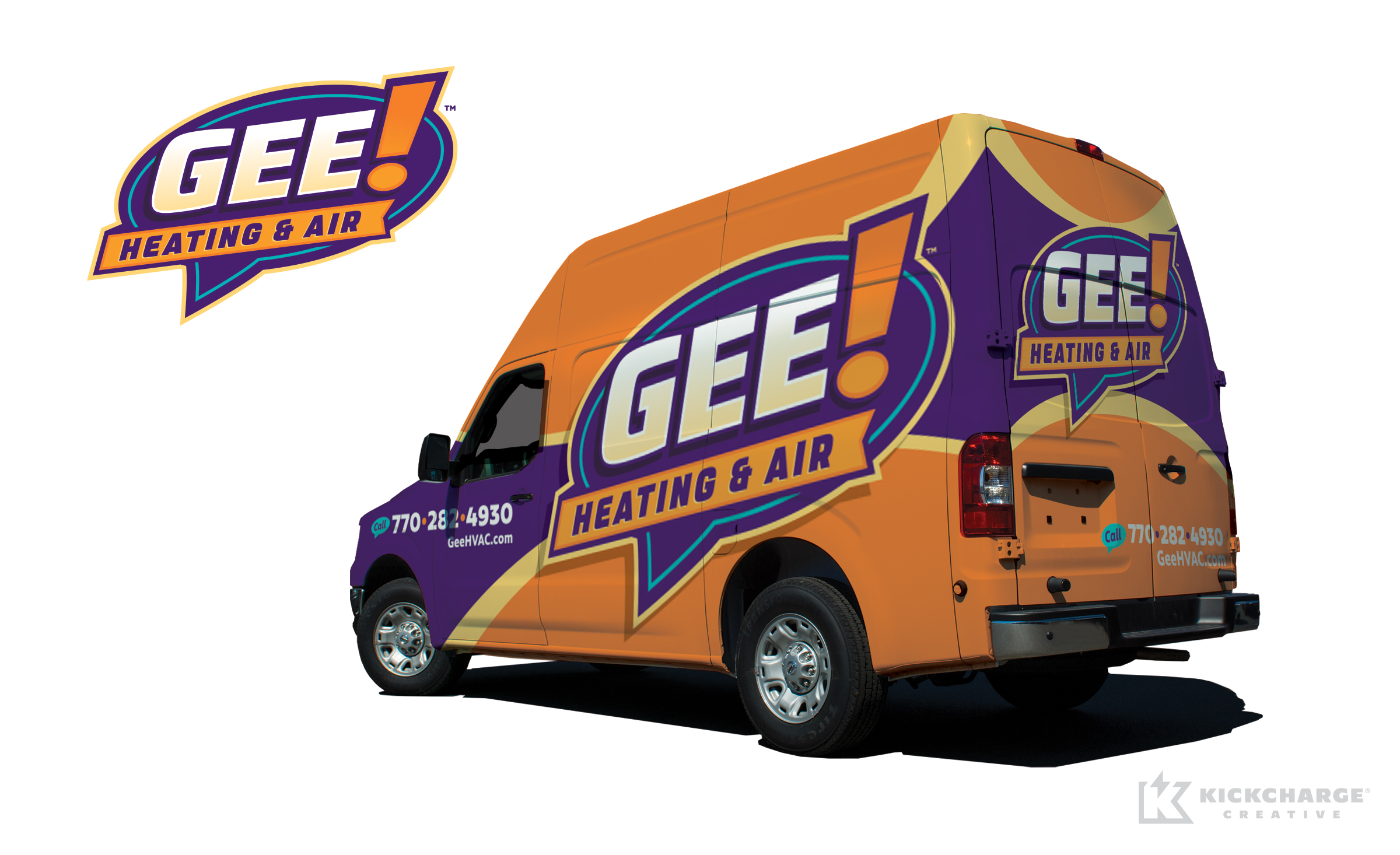 hvac truck wrap for Gee! Heating & Air