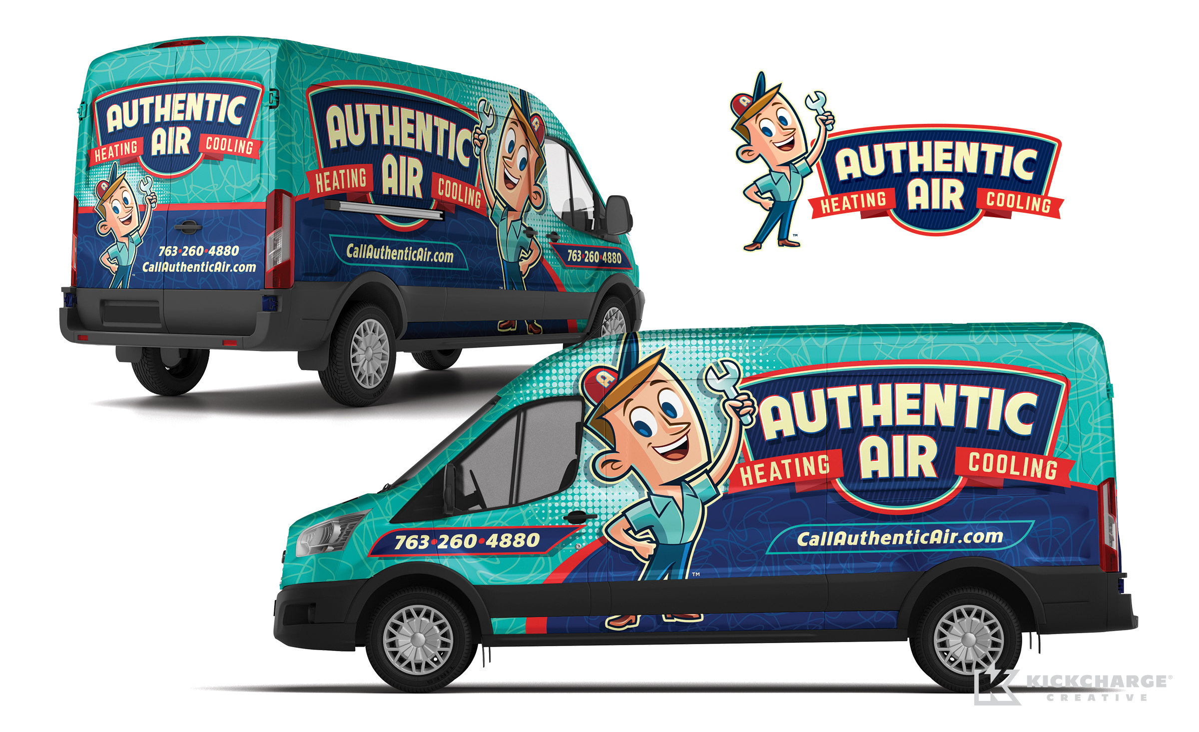 hvac truck wrap for Authentic Air Heating & Cooling