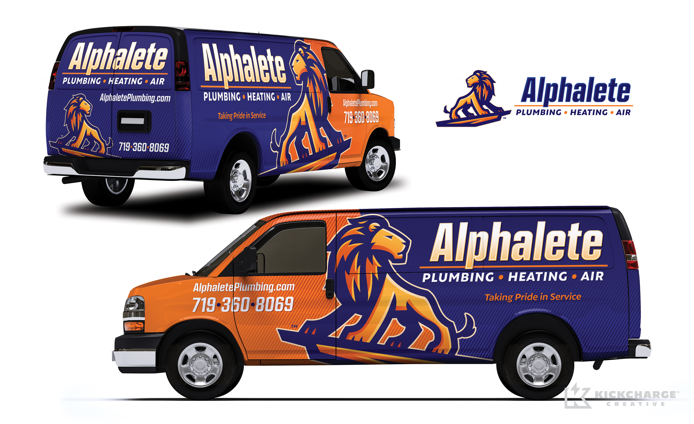 HVAC and Plumbing Truck Wrap for Alphalete Plumbing, Heating & Air