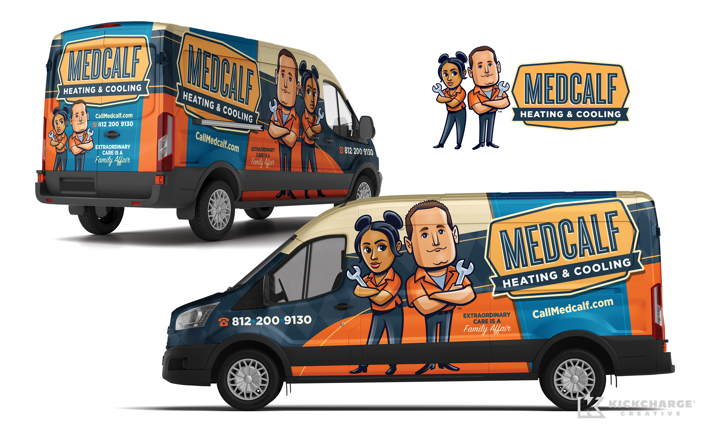 hvac truck wrap for Medcalf Heating & Cooling