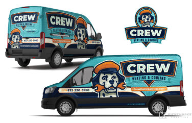 hvac truck wrap for Crew Heating & Cooling