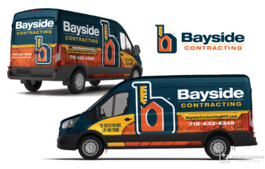 truck wrap design for Bayside Contracting