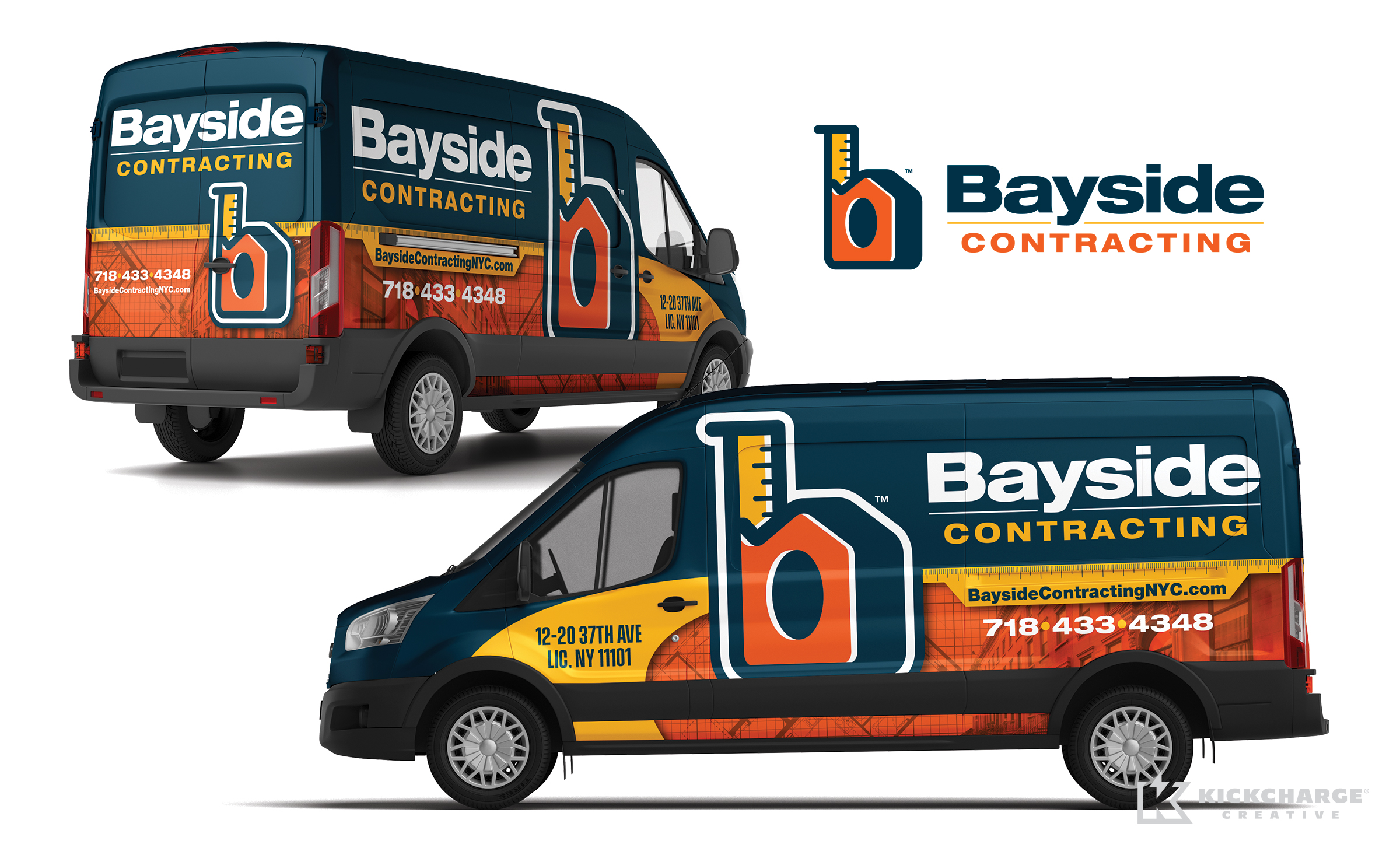 truck wrap design for Bayside Contracting