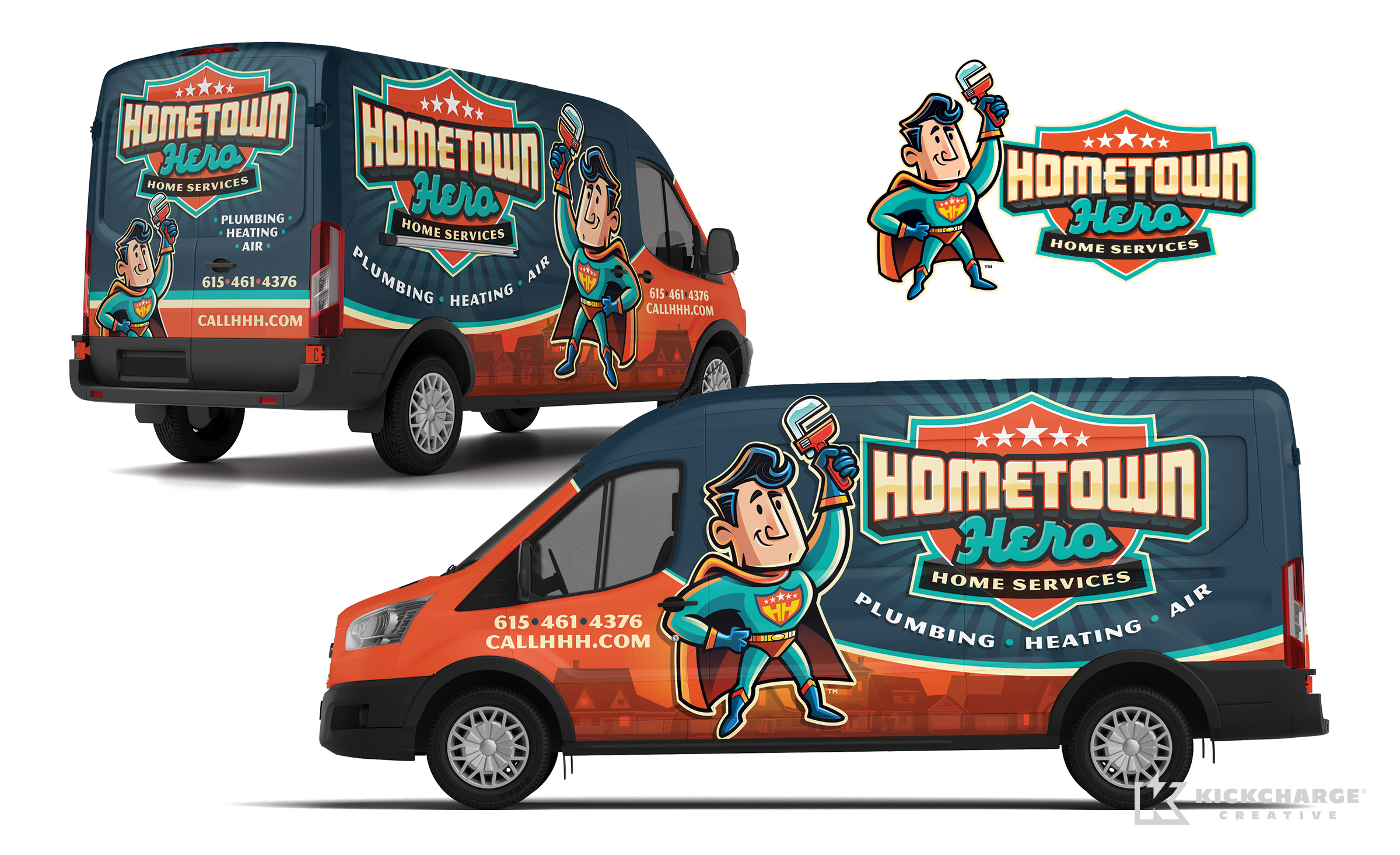 truck wrap for Hometown Hero Home Services