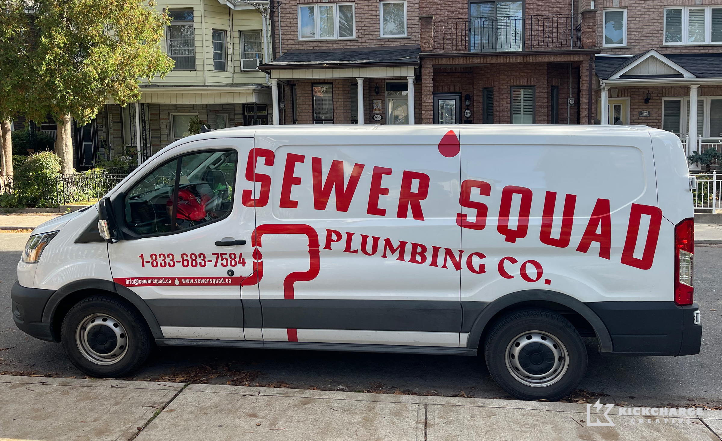 before truck wrap Sewer Squad