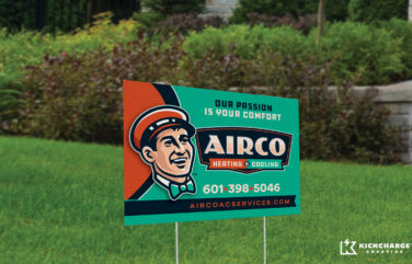 yard sign for AirCo Heating & Cooling